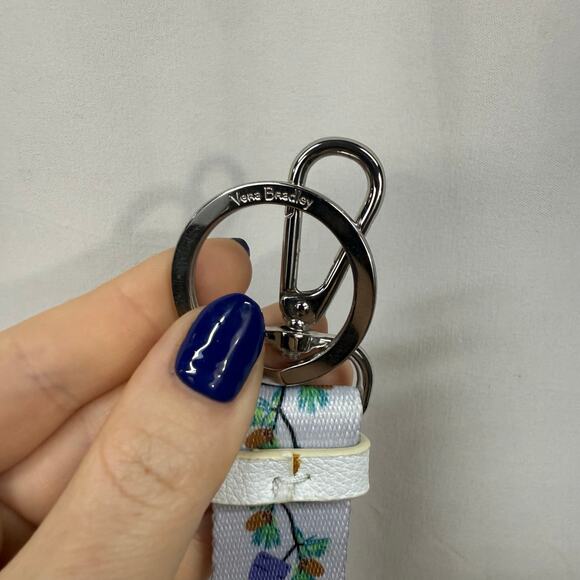 Vera Bradley Loop Keychain Merry Mischief Cool Blue Animals Lanyard - Picture 5 of 5